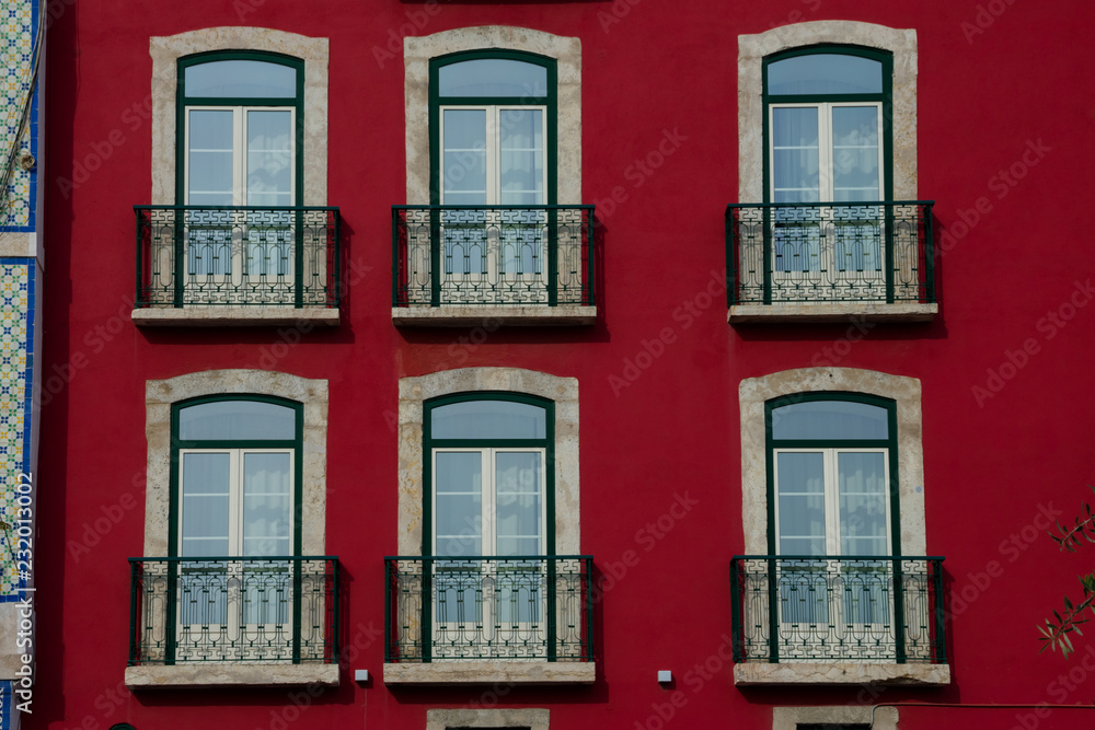 Old Building facade in Lisbon, Portugal