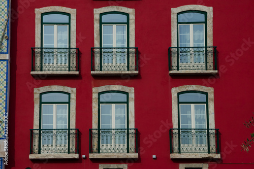 Old Building facade in Lisbon, Portugal
