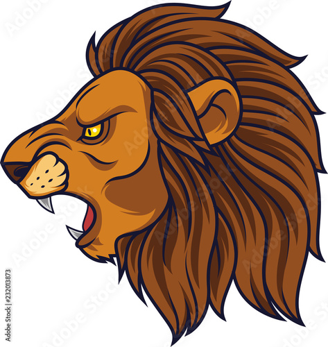 Fototapeta Naklejka Na Ścianę i Meble -  Angry lion head mascot