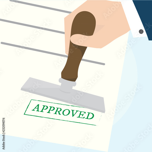 Illustration of approved stamp