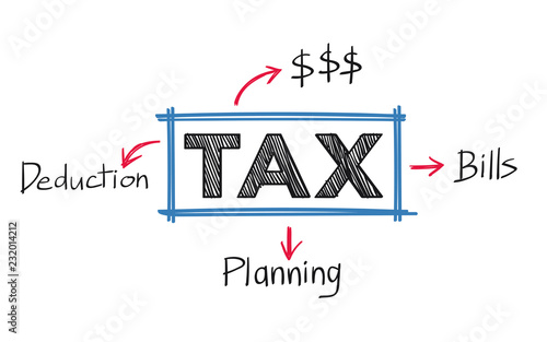 Tax and and bills illustration