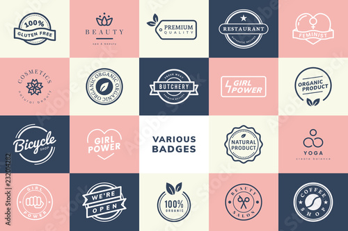 Collection of logo and badge vectors