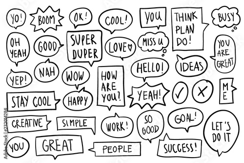 Collection of speech bubbles vector