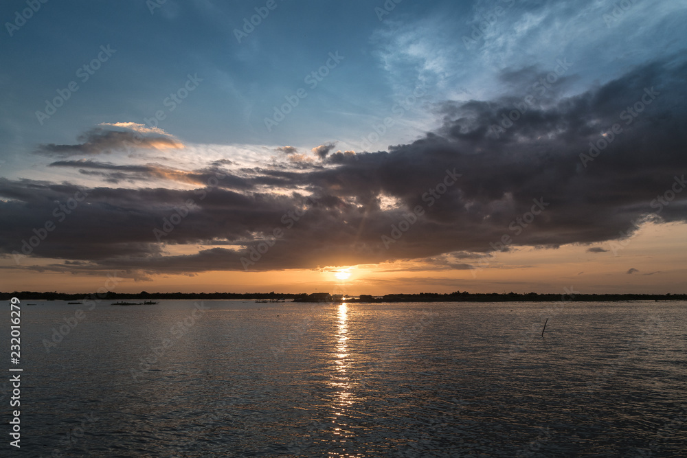 magical sunset on the big lake