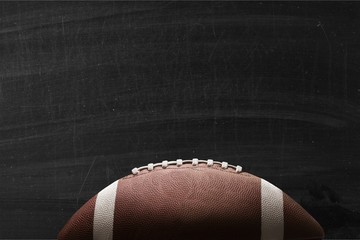 American football ball isolated on white background