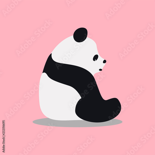 Fototapeta Naklejka Na Ścianę i Meble -  Cute wild giant panda cartoon illustration