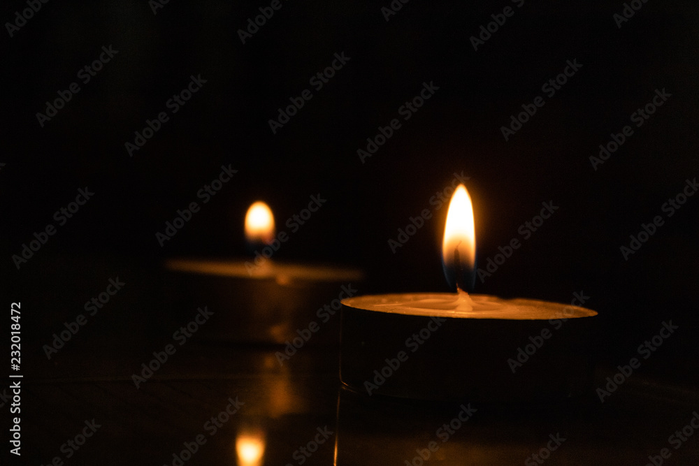 Candle in the dark Candle in the dark