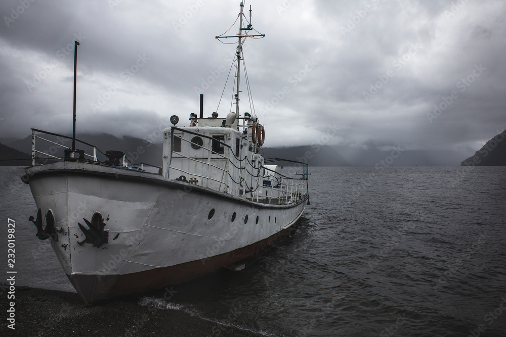 Naklejka premium Teletskoe lake