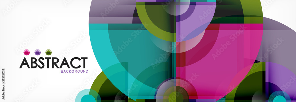 Obraz premium Vector fantastic circle modern geometric background template