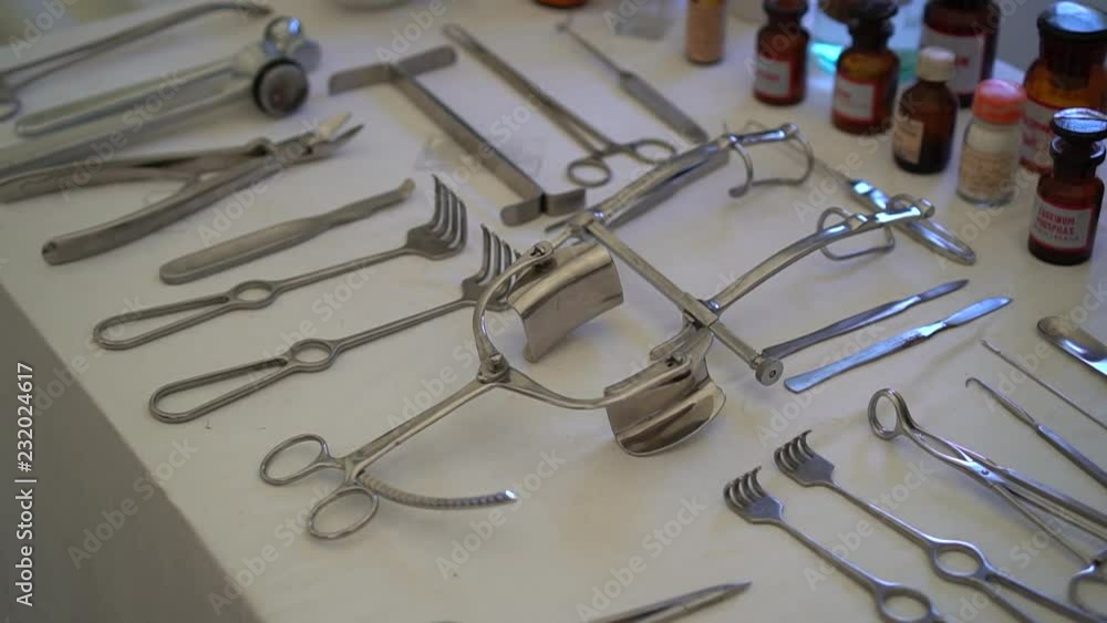 Surgical instruments. Second World War. Soviet Army. Military Camp Surgical instruments. Second World War. Soviet Army. Military Camp