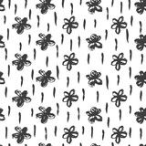 Vector floral pattern in doodle style