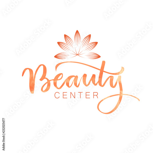 Beauty center name illustration