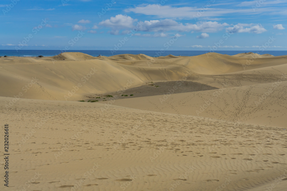 Sanddünen beim Ort von Maspalomas auf Gran Canaria