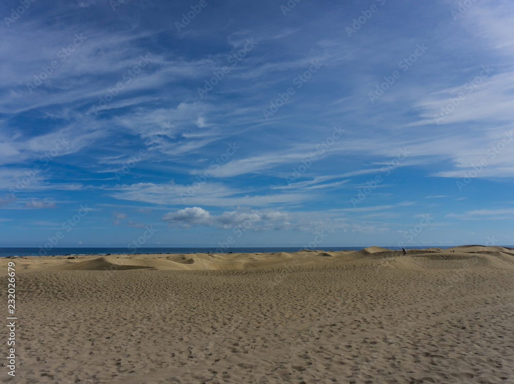 Sanddünen beim Ort von Maspalomas auf Gran Canaria