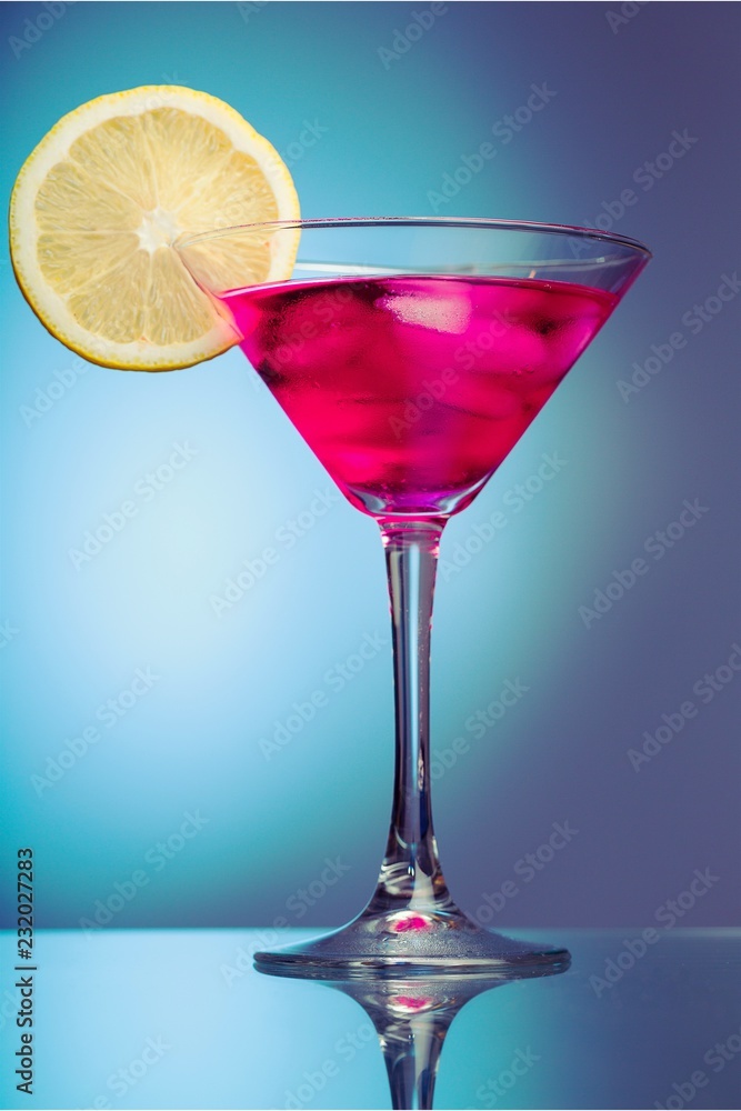 Martini cocktail on dark background
