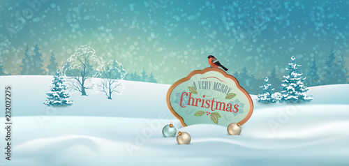 Vector Christmas Landscape