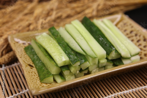 Cold cucumber strips