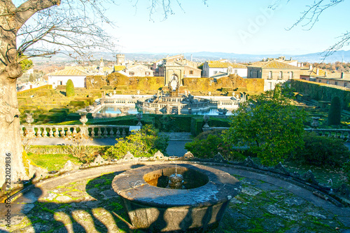 fountains and garden of villa lante