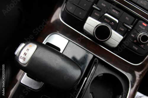 transmission lever inside the car