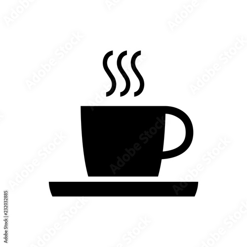 coffee cup, hot drinks, cafe  icon / public information symbol