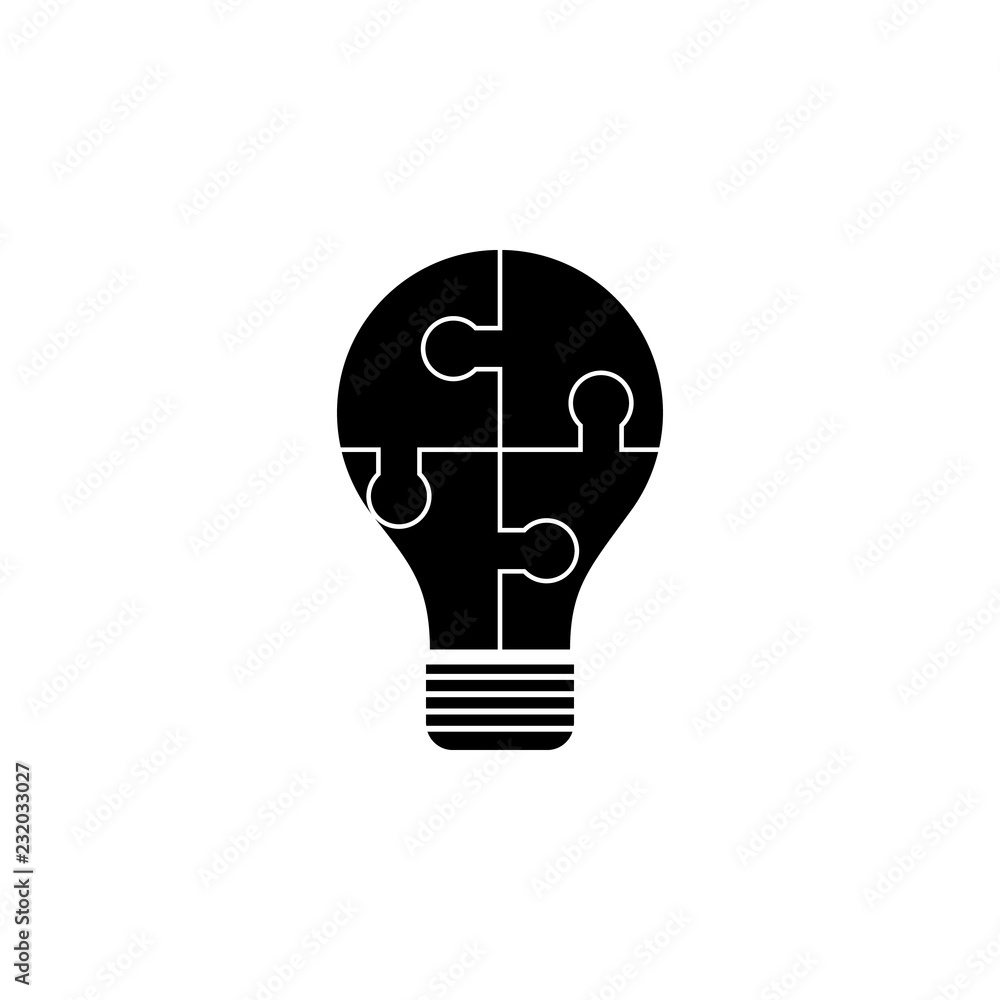 Lightbulb puzzle icon. Element of Problem solving. Premium quality graphic design. Signs and symbols collection icon for websites, web design, mobile app Lightbulb puzzle icon. Element of Problem solving. Premium quality graphic design. Signs and symbols collection icon for websites, web design, mobile app
