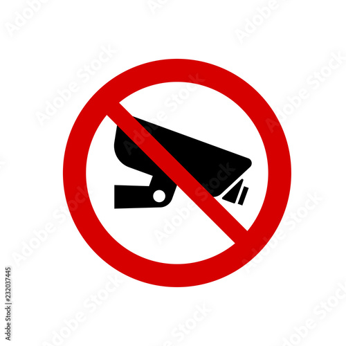No rectangle CCTV allowed icon