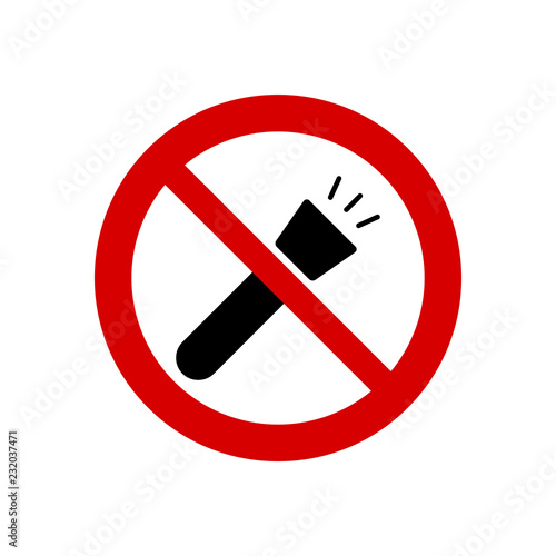 no flashlight allowed icon