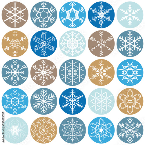 collection christmas snow flakes