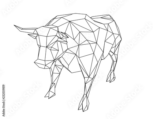 Abstract polygonal bull. Is...
