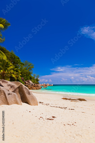 Beach Georgette at island Praslin - Seychelles