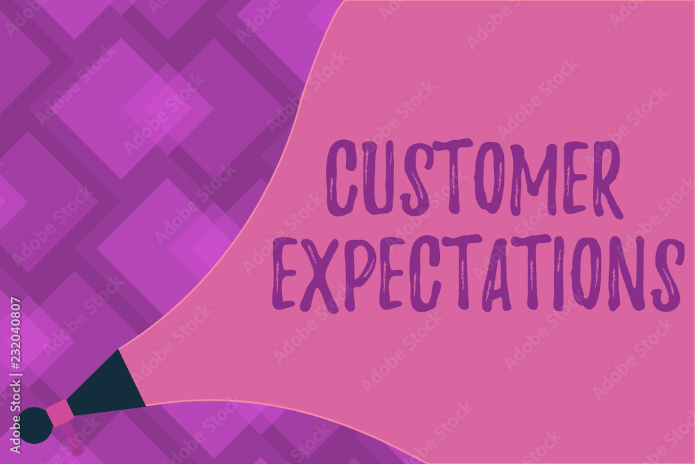 Writing note showing Customer Expectations. Business photo showcasing Benefits a Client Expect Surpass the needs and wants. Writing note showing Customer Expectations. Business photo showcasing Benefits a Client Expect Surpass the needs and wants.