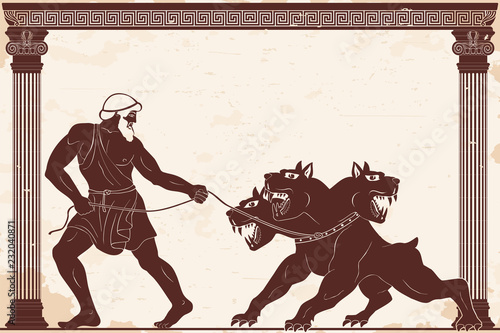 Foto Hercules abducts Cerberus from Hell
