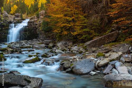 Gradas of Soaso, Falls on Arazas River, Ordesa and Monte Perdido National Park, Huesca, Spain