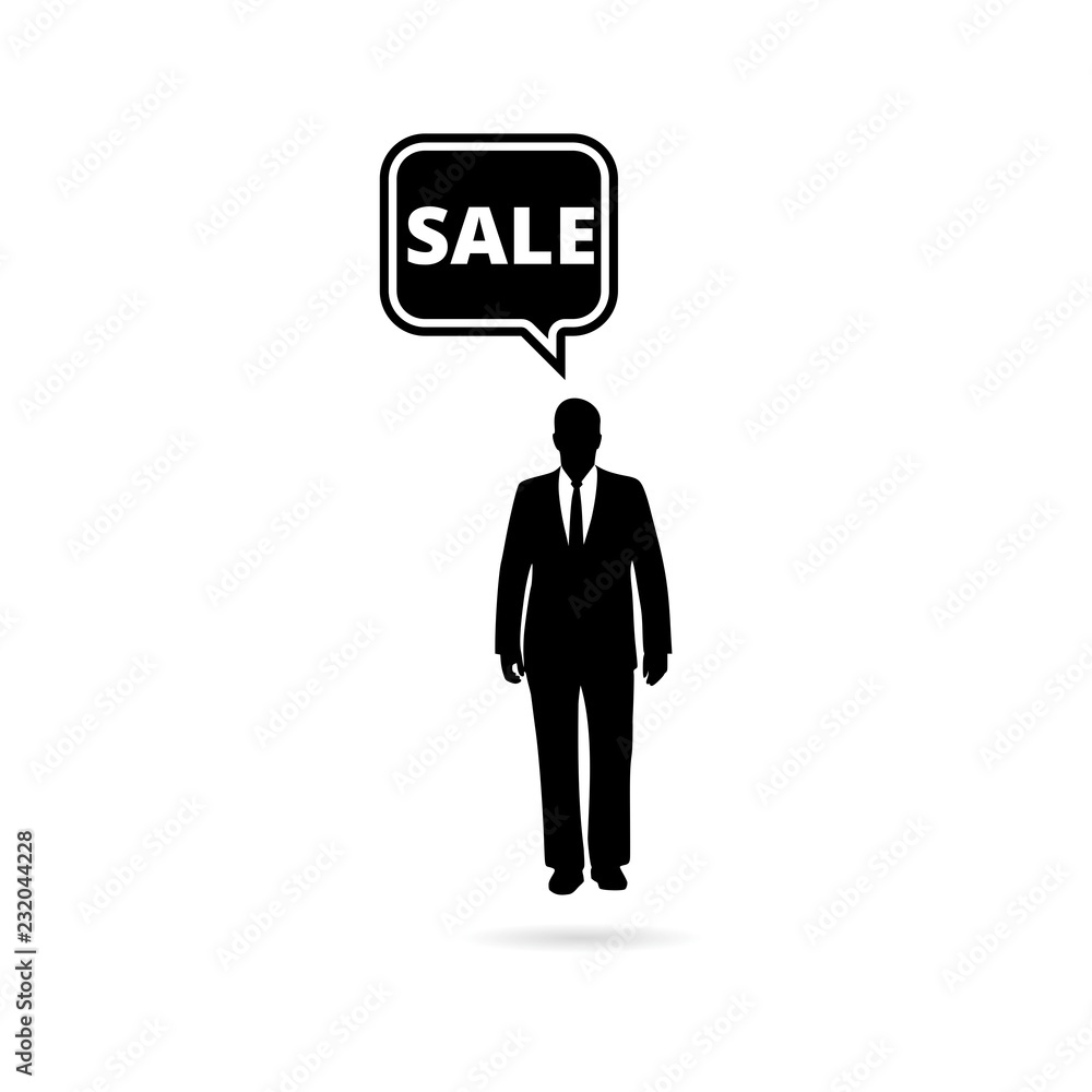 Black Businessman silhouette icon or logo Black Businessman silhouette icon or logo