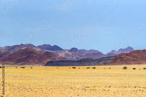 Beautiful desert landscape in Naukluft mountains, Sossusvlei, Namib Naukluft National Park, Namibia