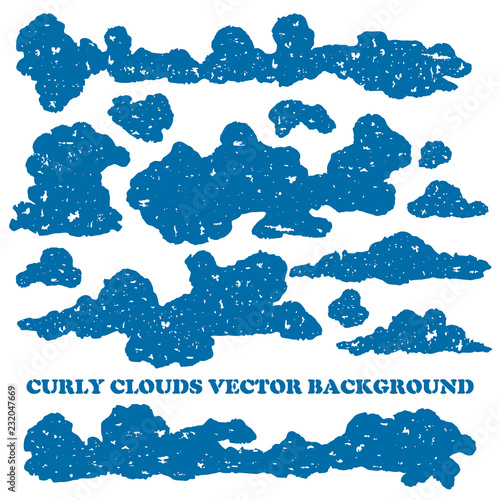 Cartoon clouds vector set. ...