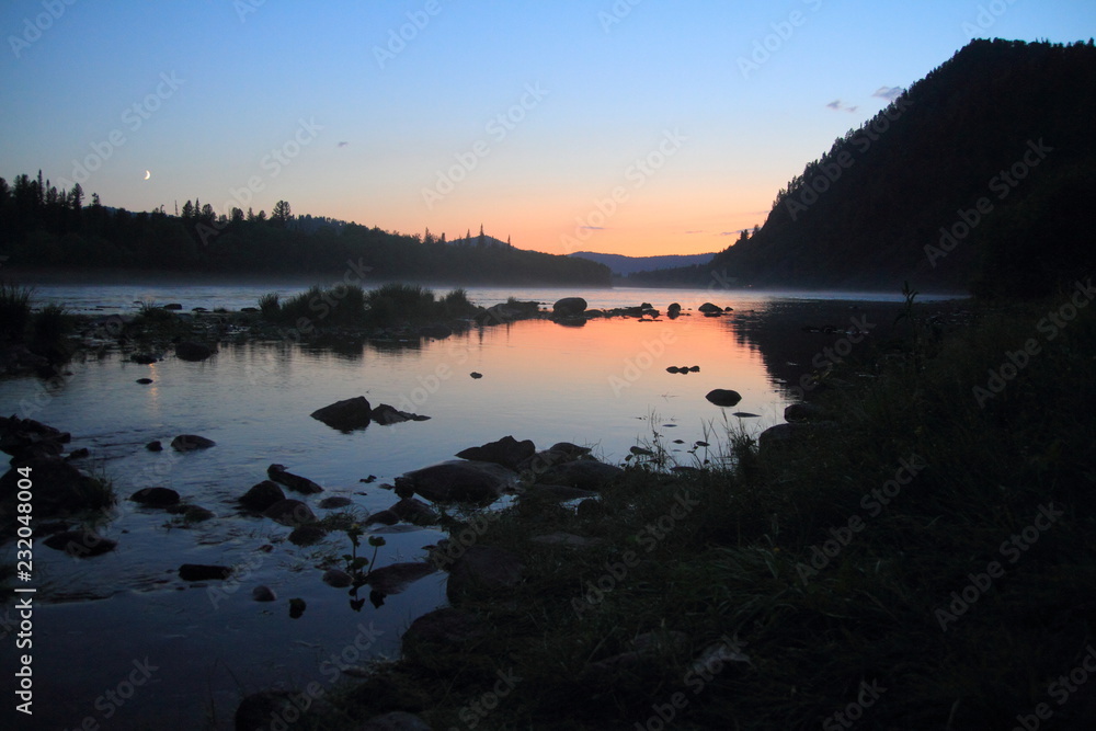 Fototapeta premium sunset at river