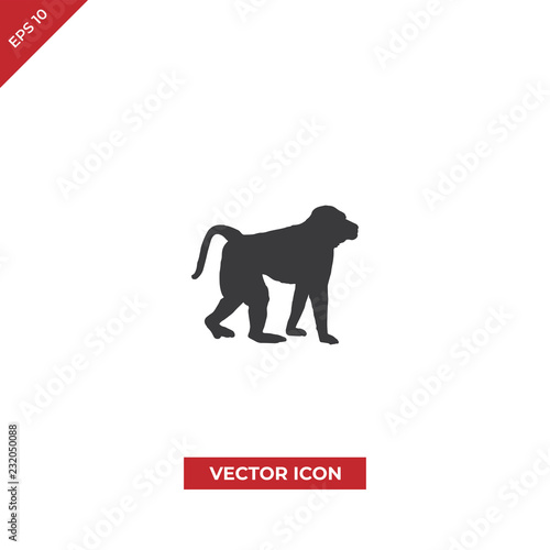 Monkey vector icon © Yusif