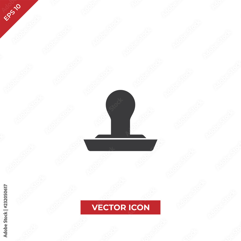 Rubber stamp vector icon Rubber stamp vector icon