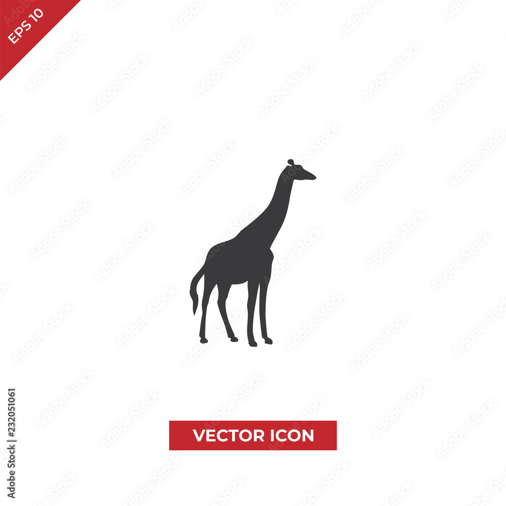 Fototapeta premium Giraffe vector icon
