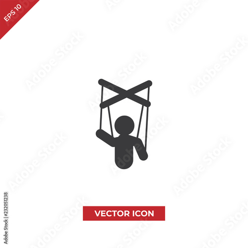 Marionette puppet vector icon