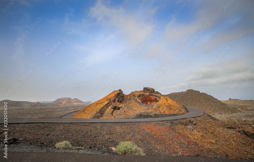 Road through volcano