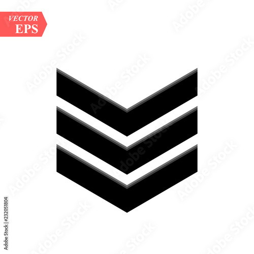 Chevron vector icon on white background. flat style. chevron sign. eps 10