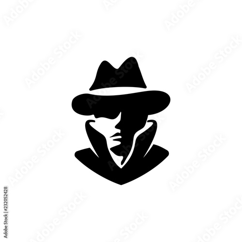 Detective head logo design inspiration