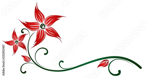 Symbol of red flower.