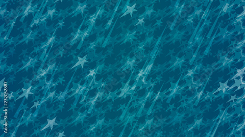 An abstract pattern of flying stars, triangular elements and circles. A bright element of the design of wallpaper, tiles, packaging, textiles, covers.