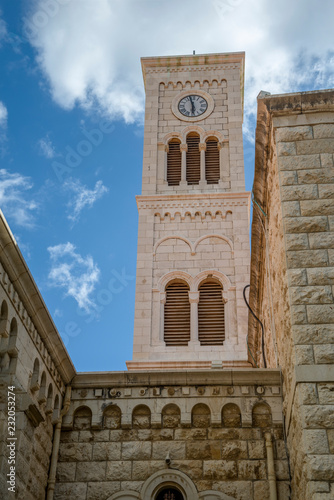 Tower clock of church of  st. Joseph in Nazareth, Israel