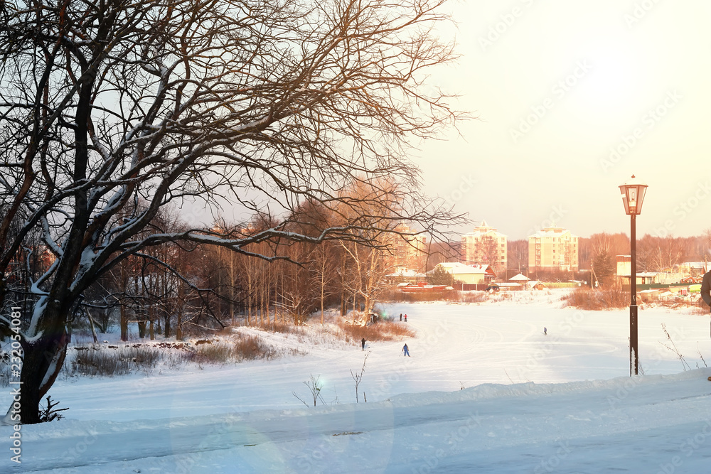 city footpath winter