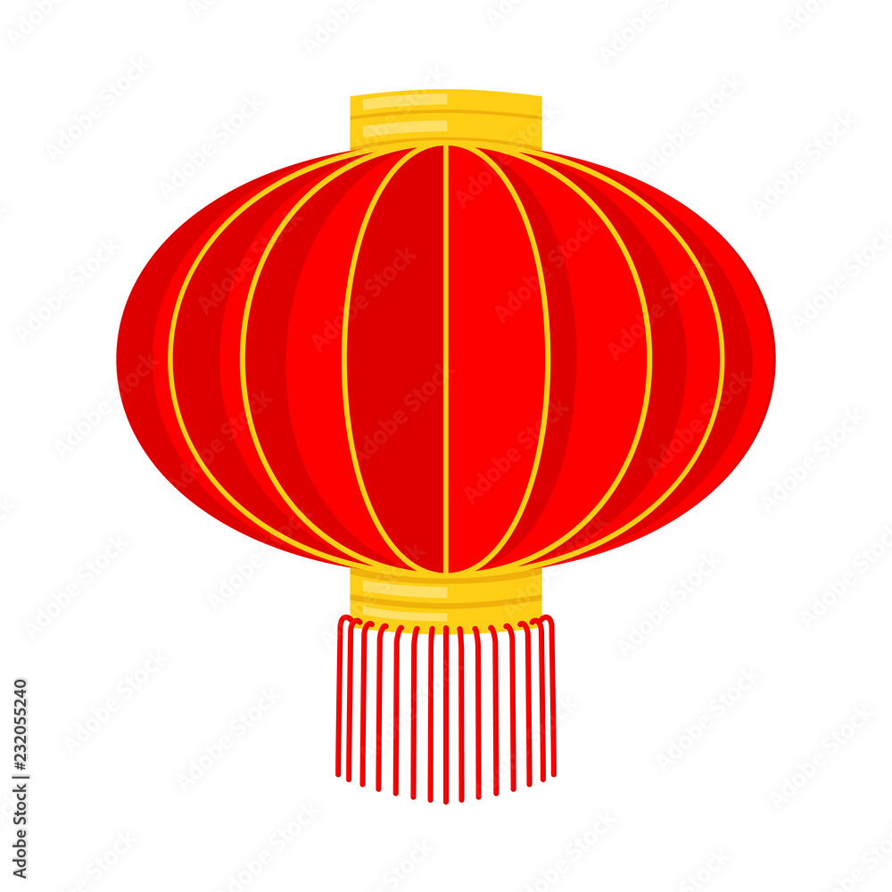 Cartoon red chinese paper lantern