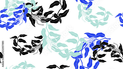 Floral seamless pattern, ha...
